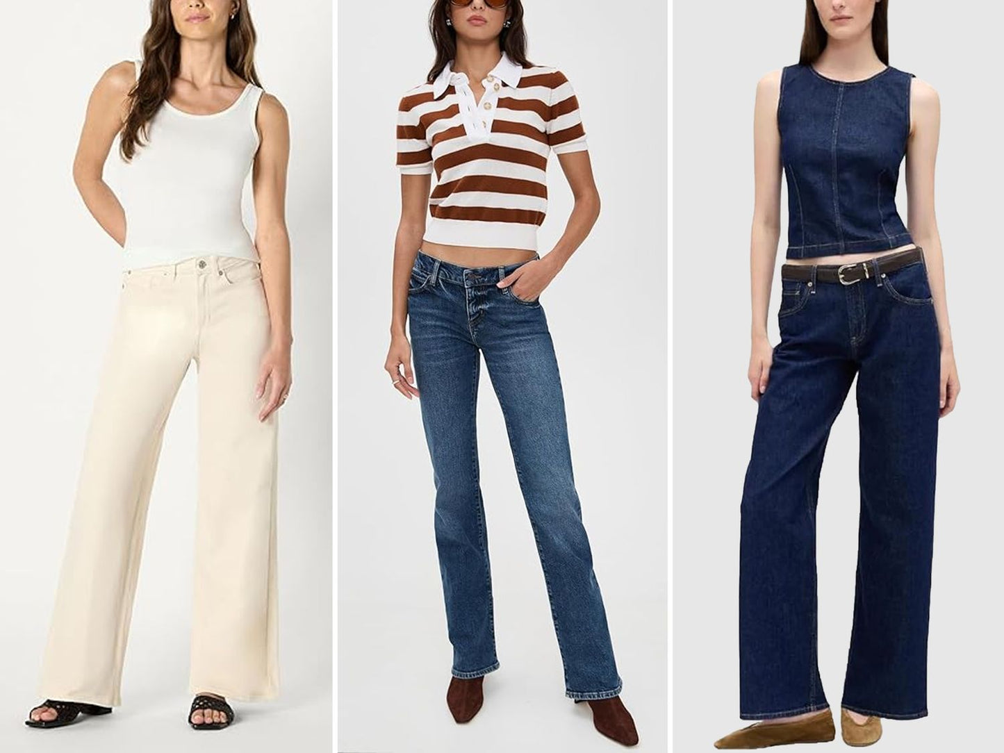 Women's Premium Denim Jeans Collection | High-Rise Straight, Wide Leg & Relaxed Fit Jeans | Classic Cotton Everyday Casual Denim Pants