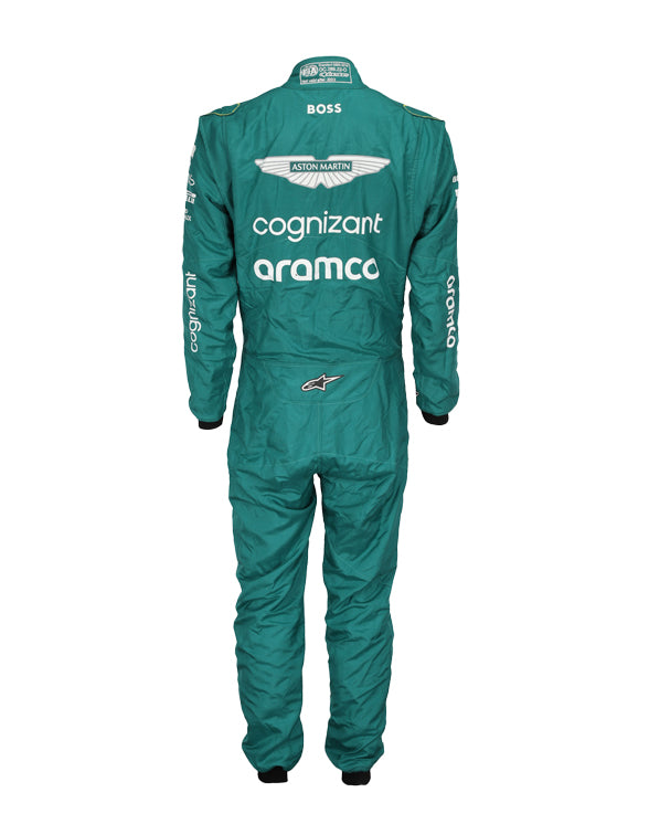 2023 Lance Stroll Aston Martin Aramco Cognizant F1 Team Replica Racing Suit | Formula 1 Driver Race Suit