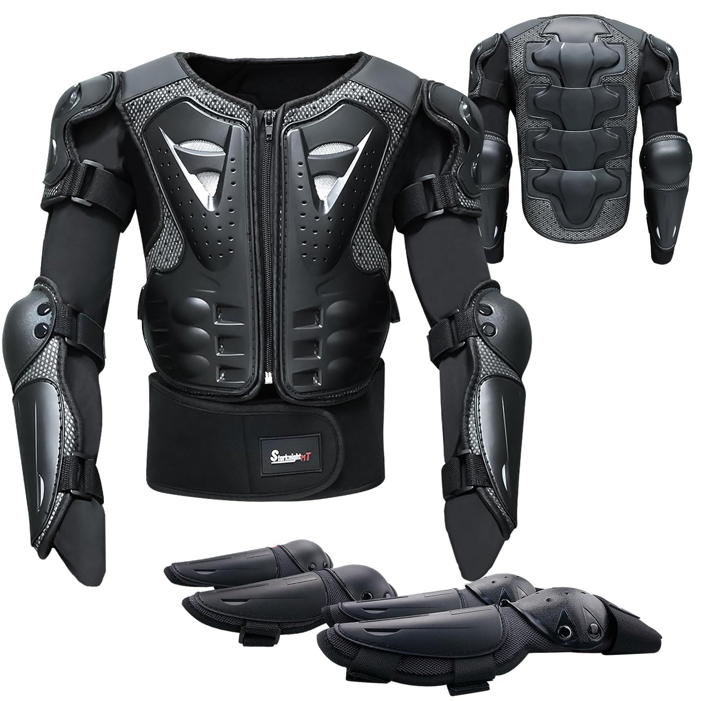Adult Motorcycle Body Armor Jacket | Full Upper Body Protective Gear with Chest, Back, Shoulder, Elbow & Forearm Protection | Motocross, Dirt Bike, ATV & MTB Riding