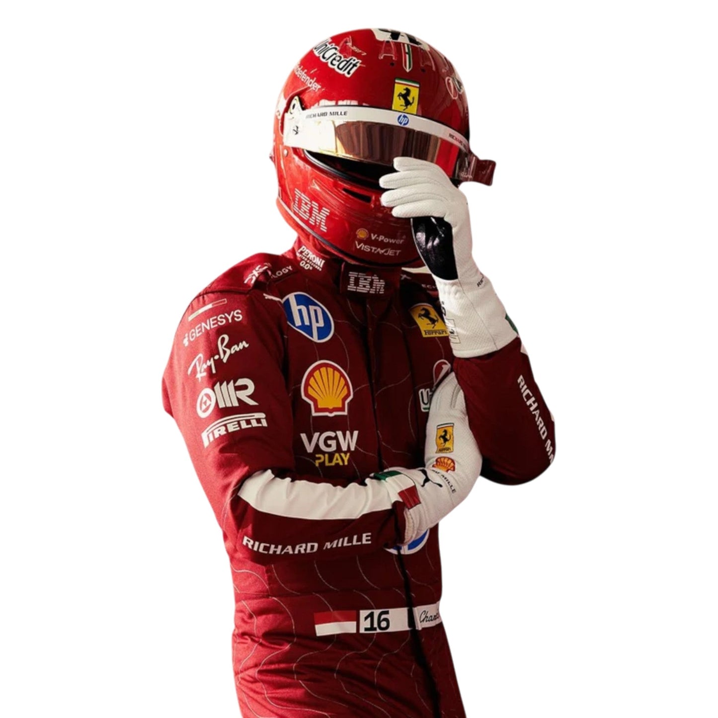 Charles Leclerc 2025 Ferrari Monza GP F1 Race Suit - Barirah Racewear image 5