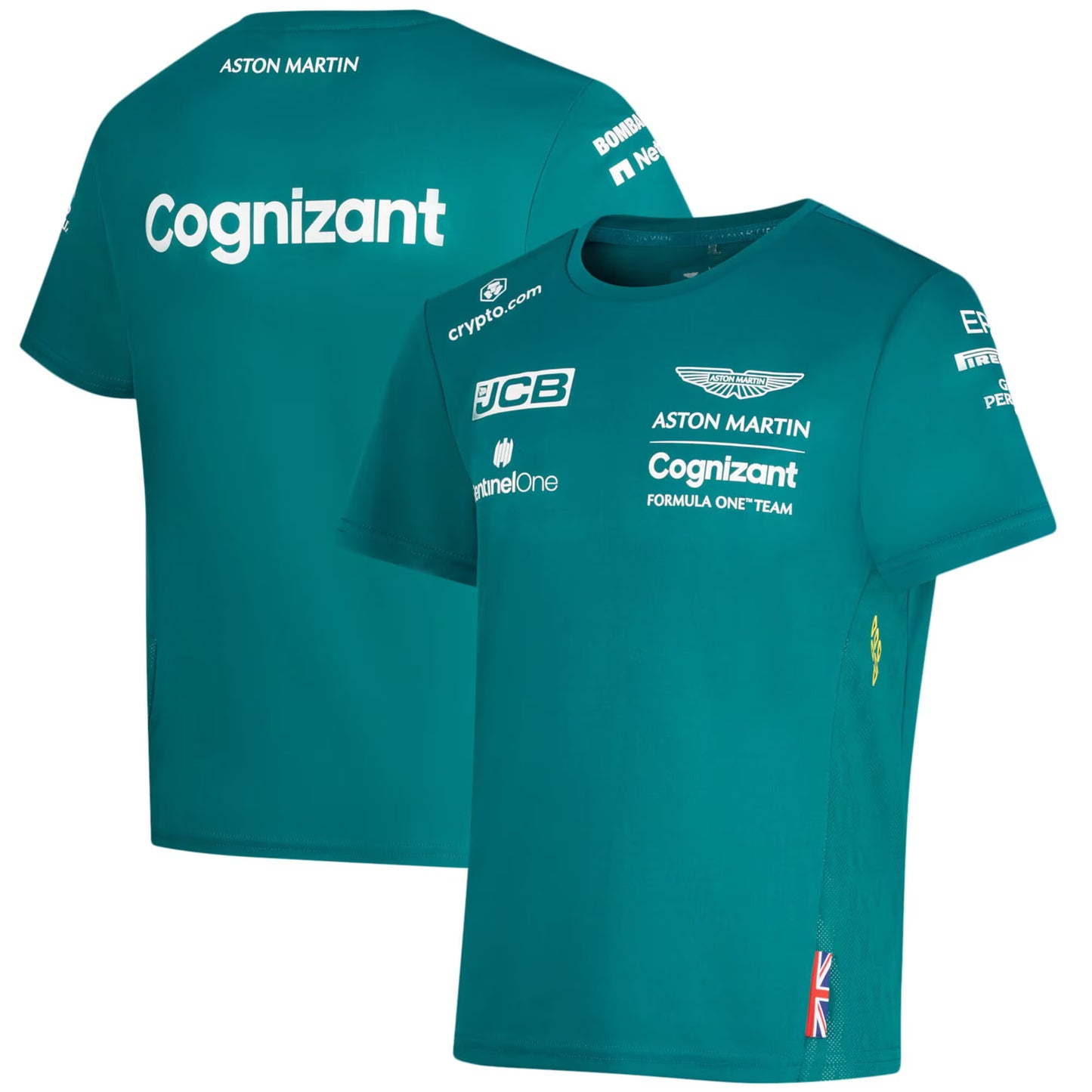 Aston Martin Cognizant Formula One Team T-Shirt | Kids Green Motorsport Performance Tee | Official Team Short Sleeve Racing Fan Shirt