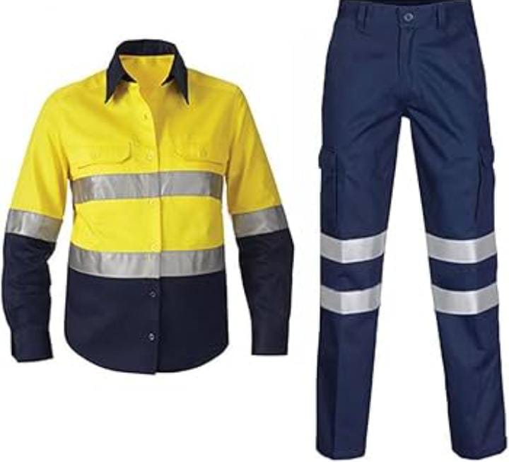 Hi-Vis Reflective Workwear Set | Safety Shirt & Cargo Pants