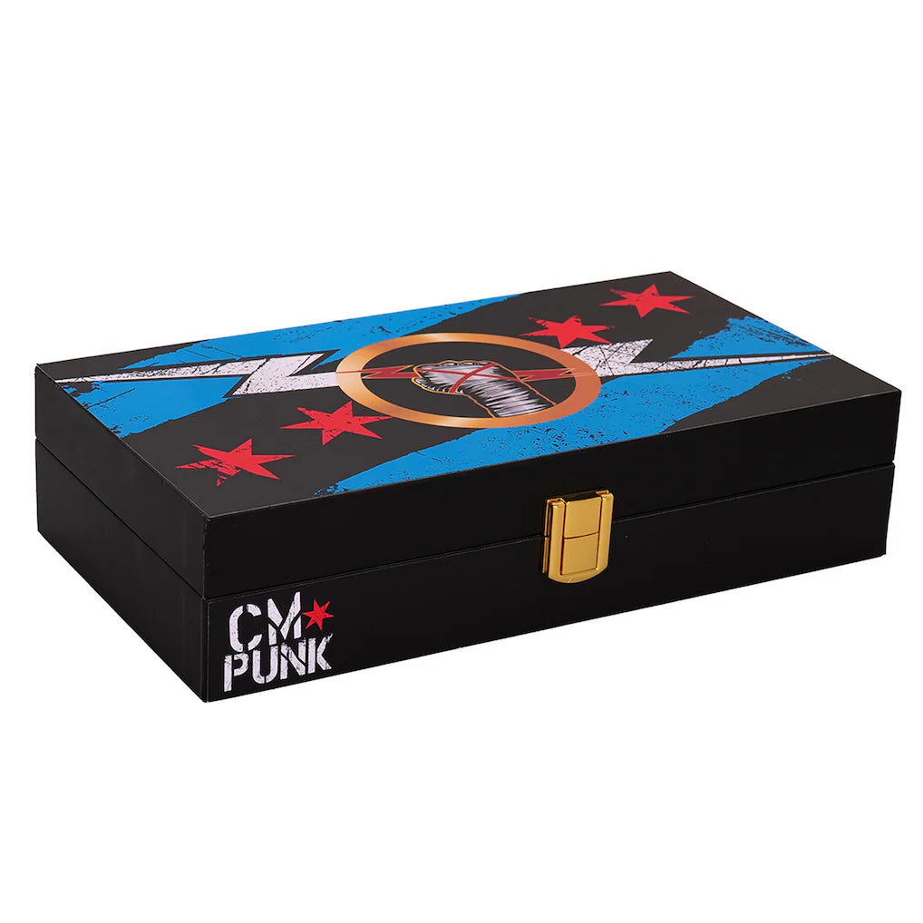 CM Punk Replica Championship Side Plate Box Set – Gold Finish WWE Collectible