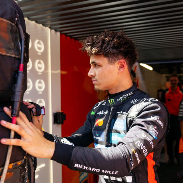 McLaren F1 Style Black Racing Suit with Sponsor Graphics – Premium Adult Motorsport Coverall