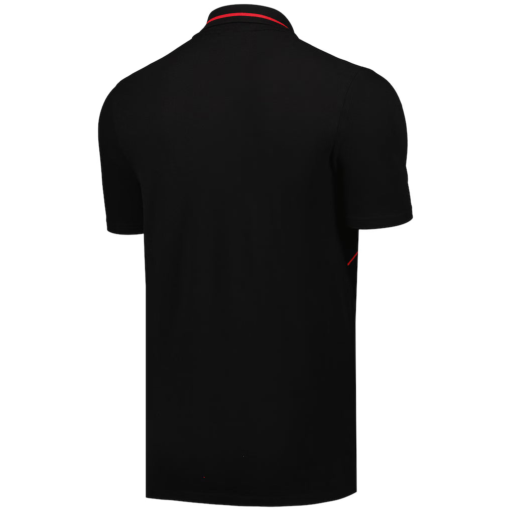 Scuderia Ferrari Race Polo Shirt by Puma | Men's Black Motorsport Performance Polo | Short Sleeve Formula Racing Team Shirt