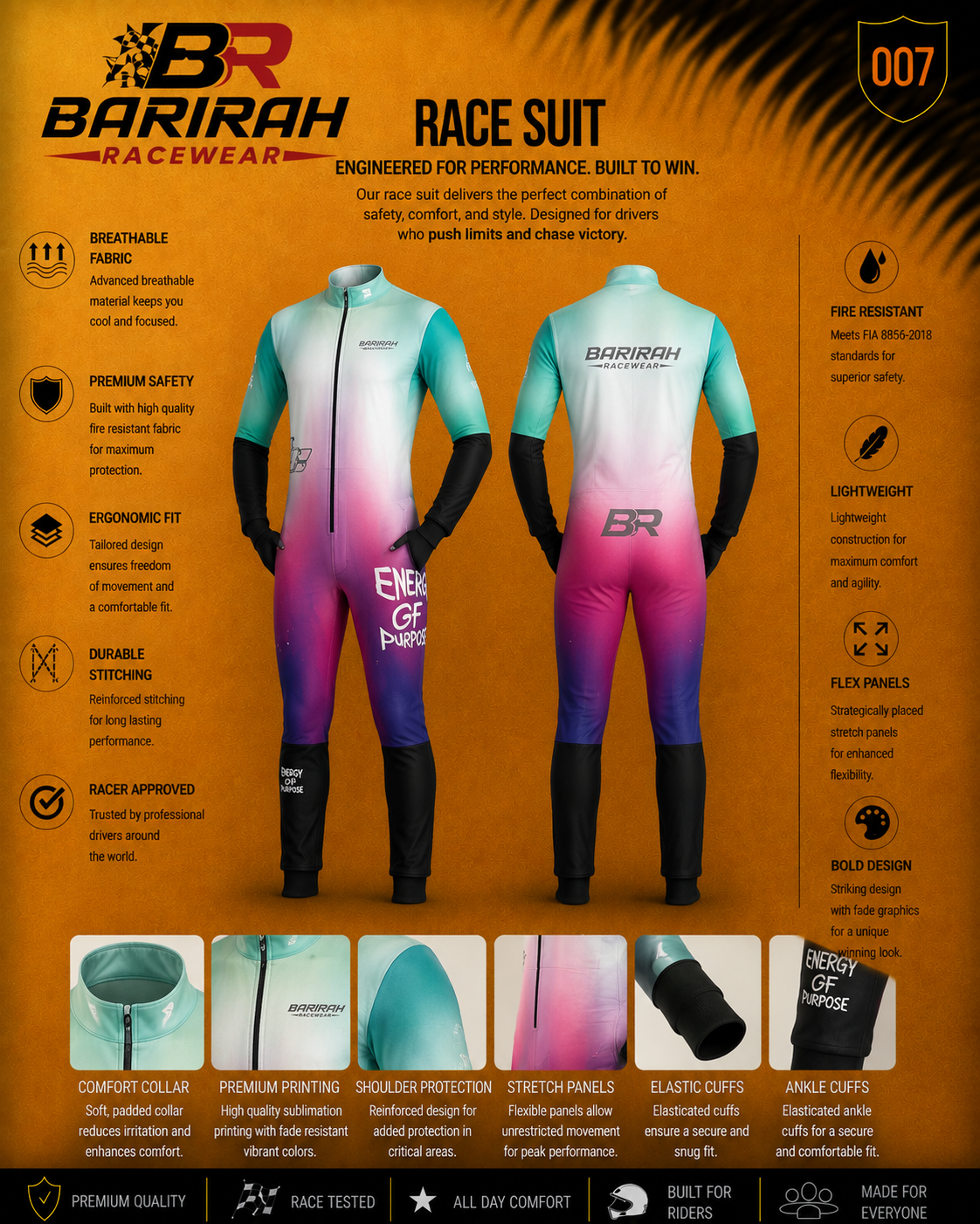 Ski Race Suit ENERGIAPURA Aurora Multicolor Junior