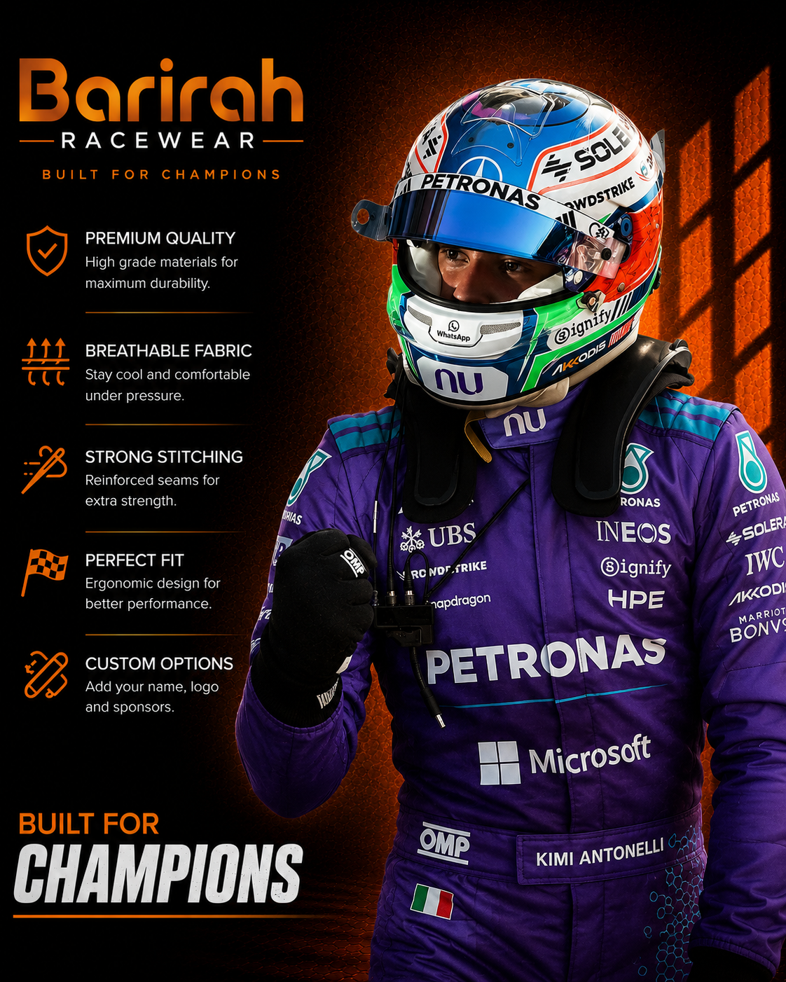 2026 Andrea Kimi Antonelli MIAMI GP F1 Race Suit
