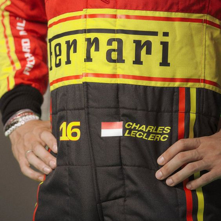 Charles Leclerc Ferrari F1 2025 Red Racing Suit – Puma Formula 1 Driver Replica Racewear