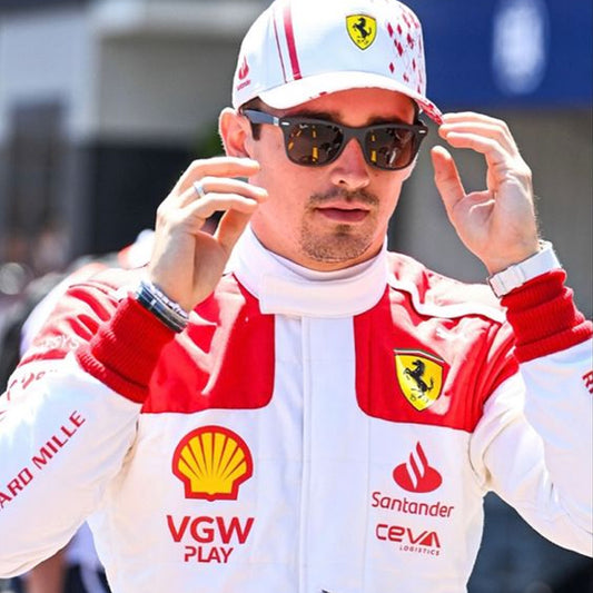 Charles Leclerc Ferrari F1 White Racing Suit – Puma Formula 1 Driver Racewear Replica