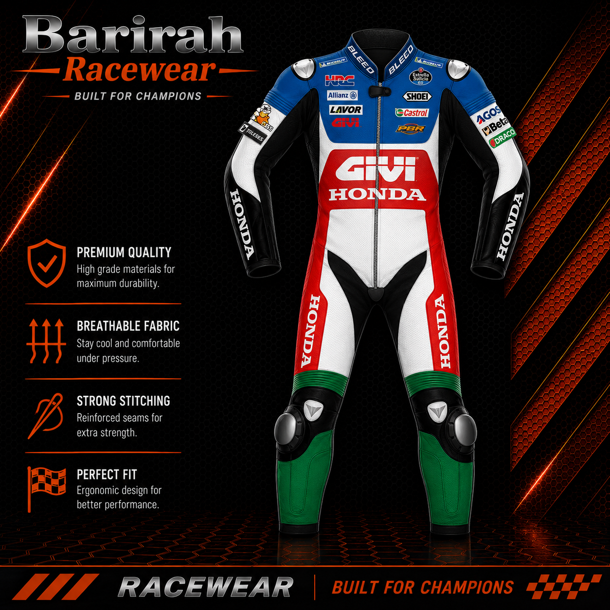 Alex Marquez Honda LCR 2021 Leather Race Suit