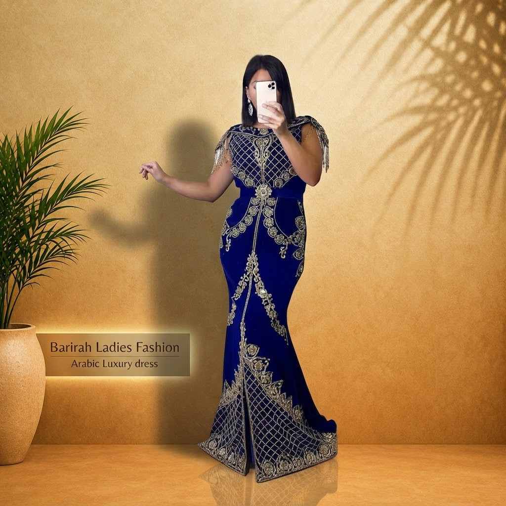 Elegant Mermaid-Style Moroccan kaftan