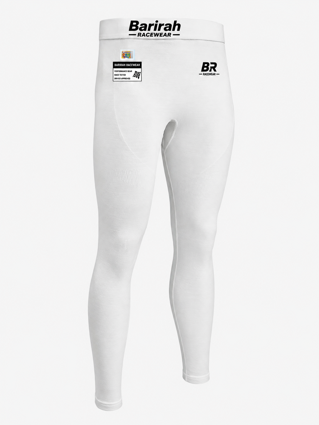 Barirah Racewear FIA-Style Nomex Racing Underpants – Fire Resistant Motorsport Base Layer Leggings | Lightweight & Breathable | White