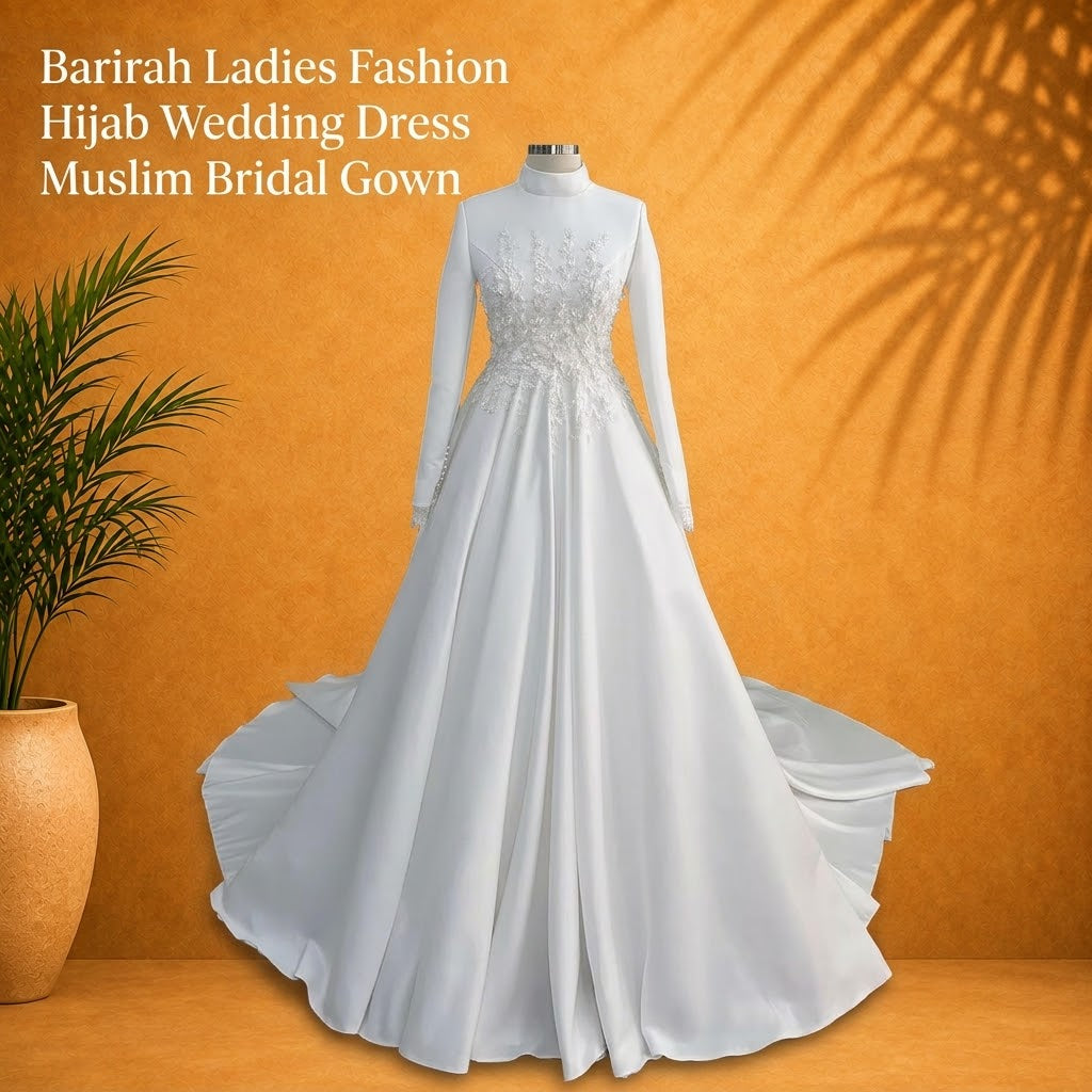 Elegant Hijab Wedding Dress