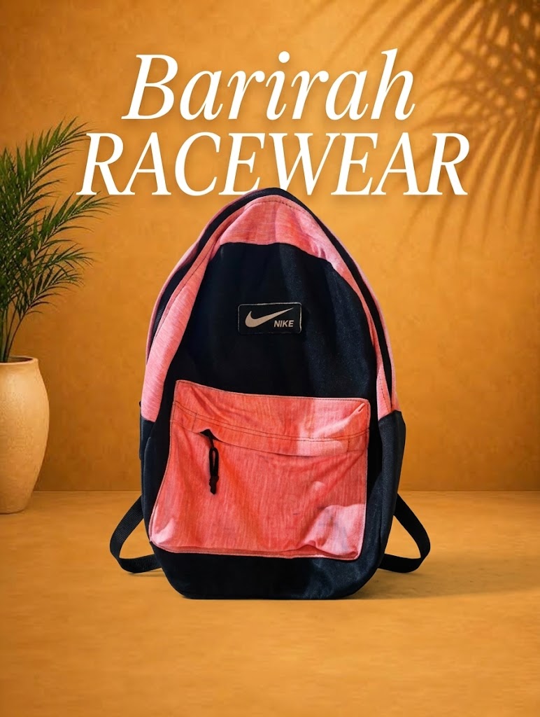 Pink & Black Sports Bag | Barirah Racewear