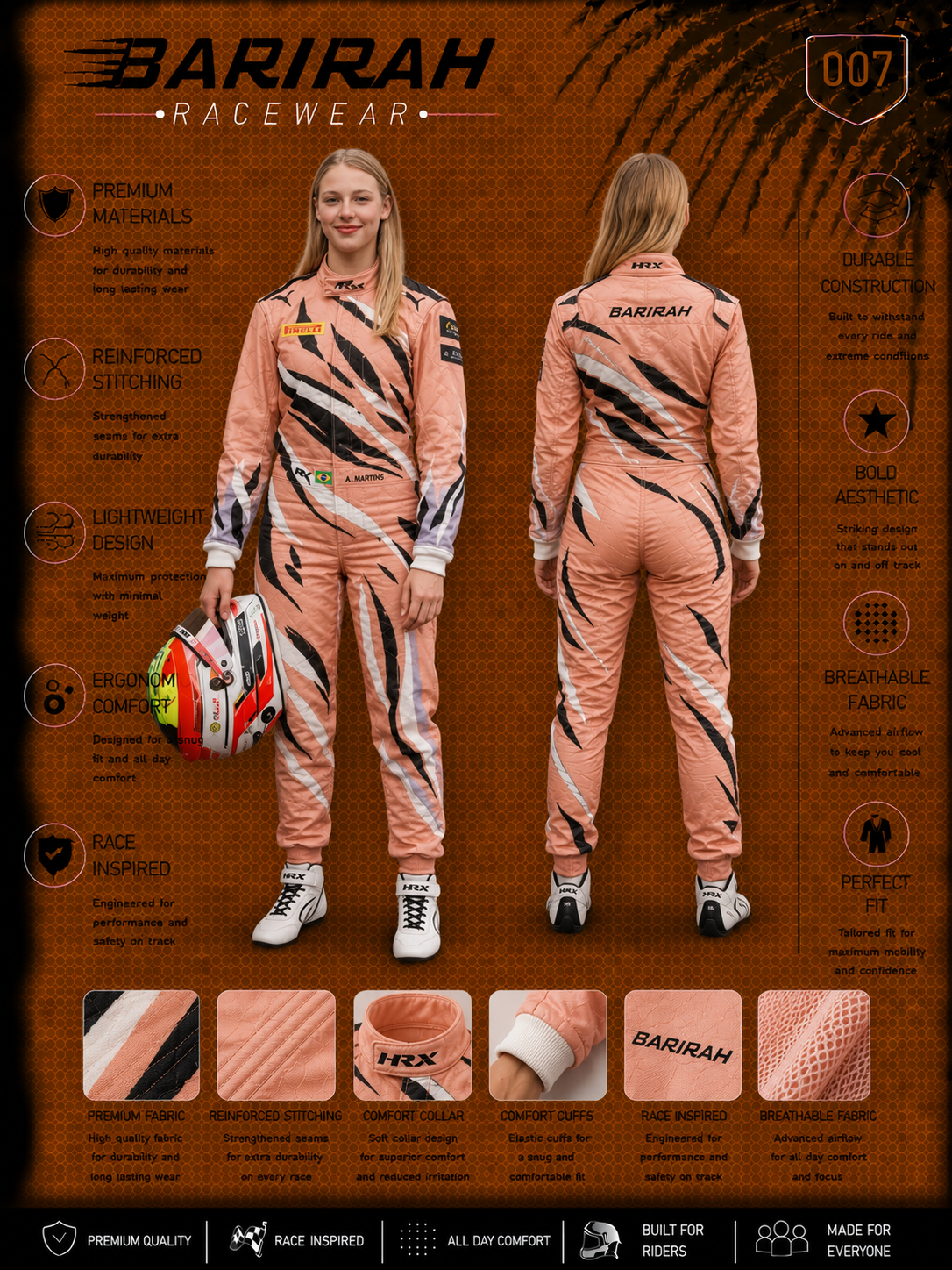 Go Kart Racing Suit Digital Printed Custom Designed for Kids & Adults | Barirah Racewear