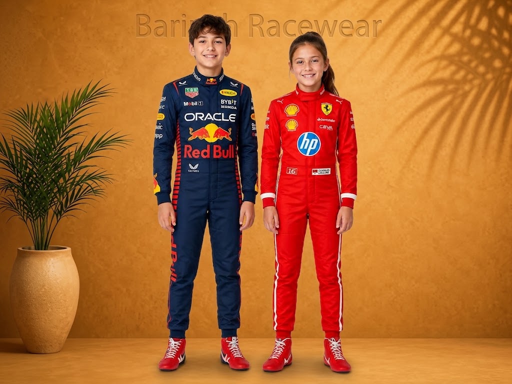 2026 Ferrari & Red Bull–Inspired Kids Racing Suit | Barirah Racewear