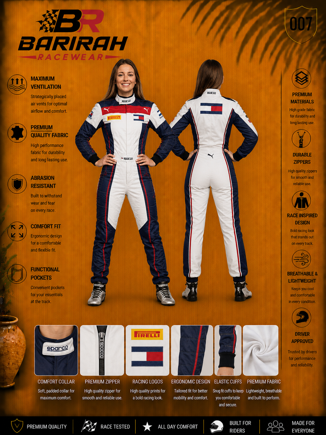 Go-Kart Racing Suit Karting Suit Digital Printed One Piece Karting Race Outfit