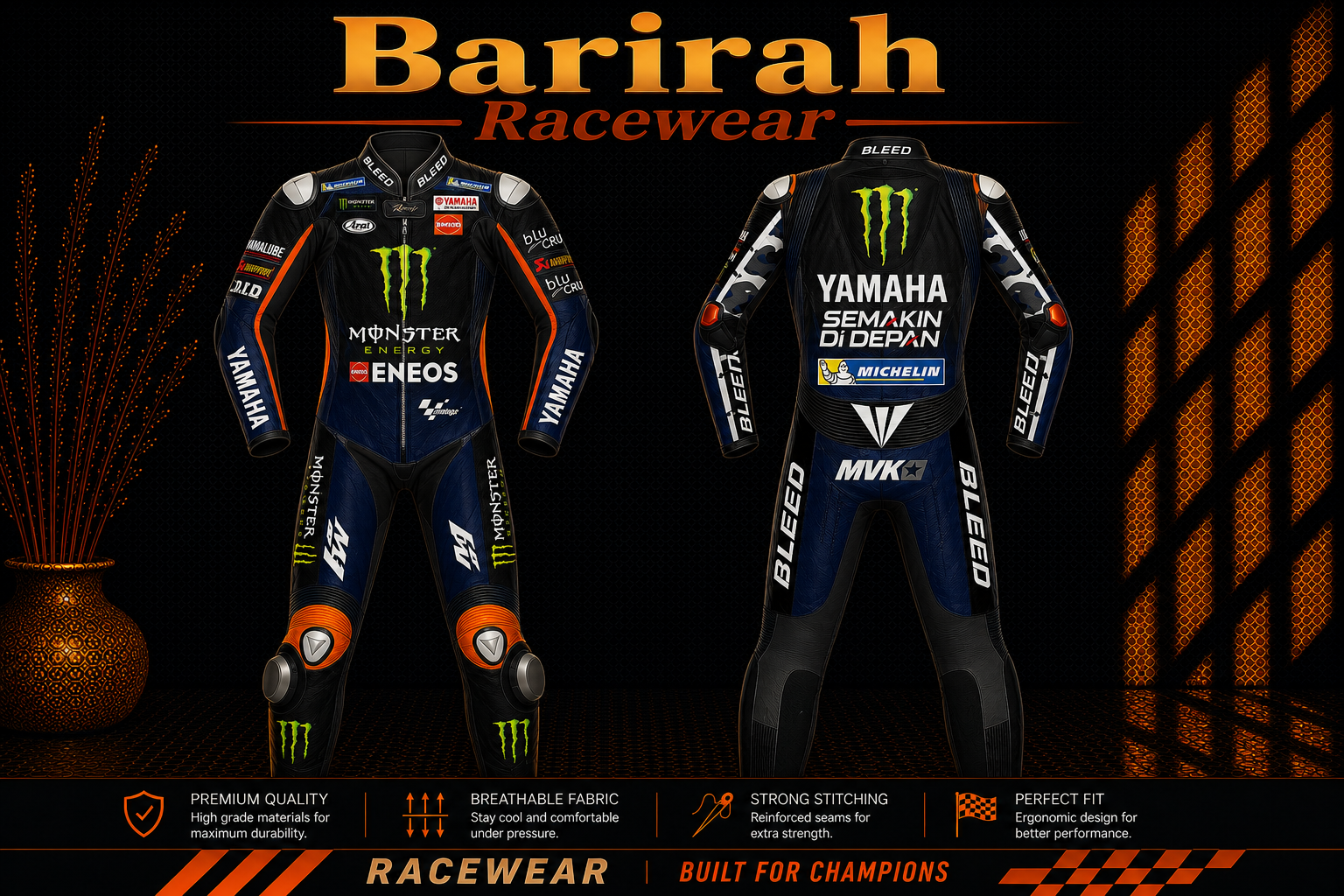 2021 Maverick Vinales MotoGP Leather Racing Suit