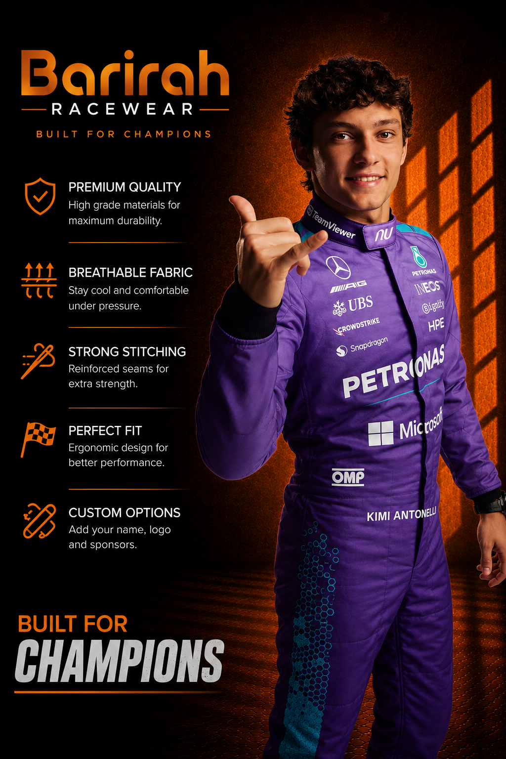 2026 Andrea Kimi Antonelli MIAMI GP F1 Race Suit