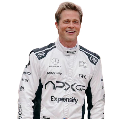 Brad Pitt Mercedes-AMG F1 Race Suit – White APXGP Formula 1 Replica Racing Suit