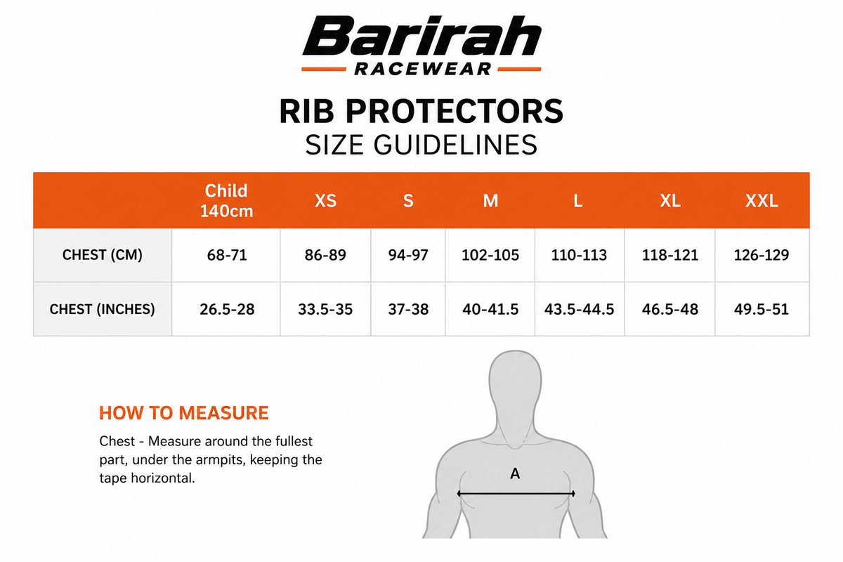 Barirah Adjustable Karting Rib & Chest Guard Armor
