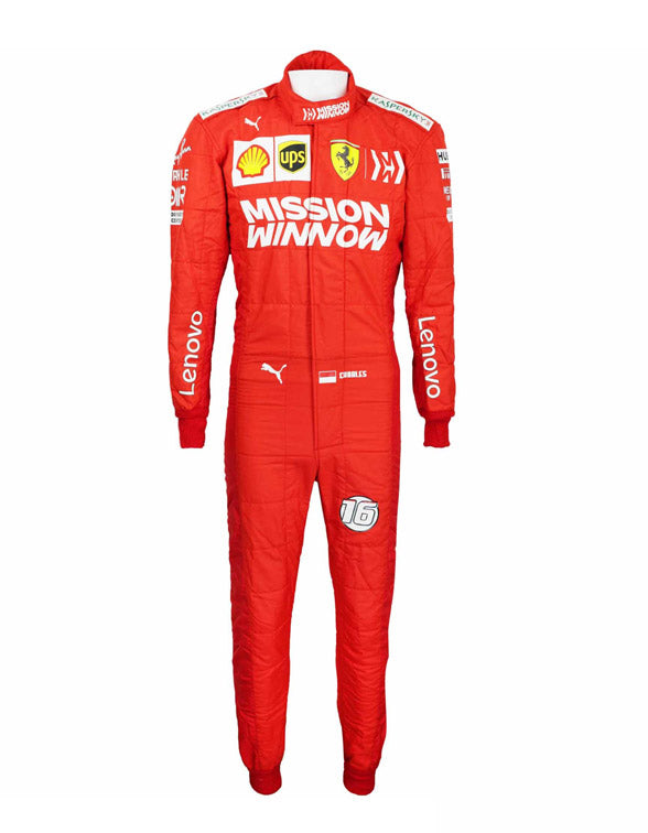2019 Charles Leclerc Scuderia Ferrari Mission Winnow Replica Racing Suit | Formula 1 Driver Race Suit