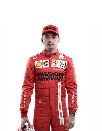 2021 Charles Leclerc Scuderia Ferrari Mission Winnow Replica Racing Suit | Formula 1 Driver Race Suit