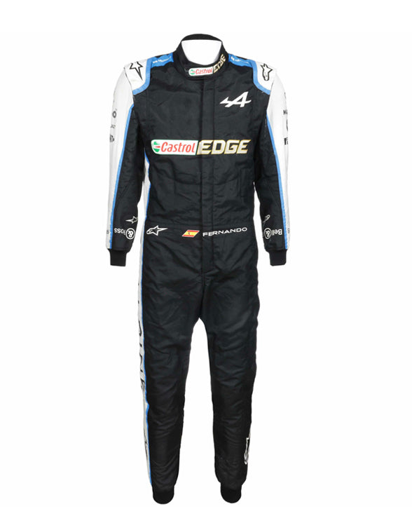 2021 Fernando Alonso Alpine F1 Team Replica Racing Suit | Formula 1 Driver Race Suit