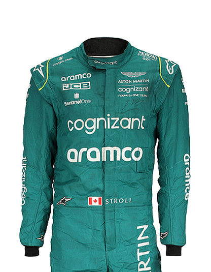 2022 Lance Stroll Aston Martin Aramco Cognizant F1 Team Replica Racing Suit | Formula 1 Driver Race Suit