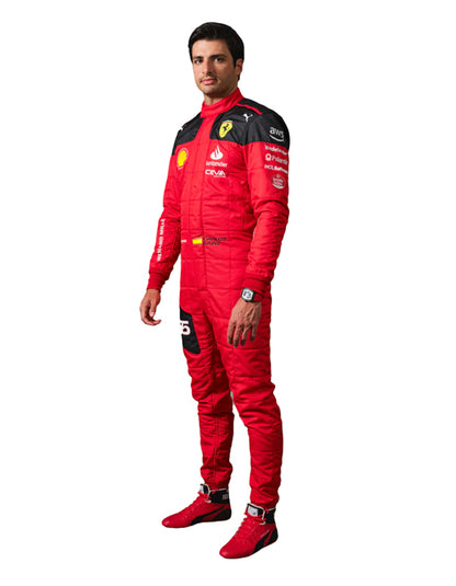 2023 Carlos Sainz Scuderia Ferrari F1 Team Replica Racing Suit | Formula 1 Driver Suit