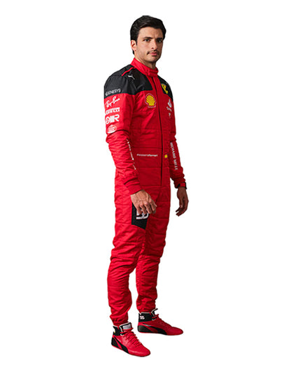 2023 Carlos Sainz Scuderia Ferrari F1 Team Replica Racing Suit | Formula 1 Driver Suit