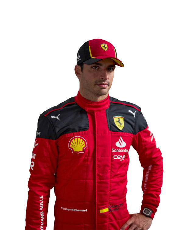 2023 Carlos Sainz Scuderia Ferrari F1 Team Replica Racing Suit | Formula 1 Driver Suit