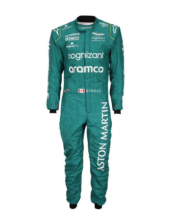 2023 Lance Stroll Aston Martin Aramco Cognizant F1 Team Replica Racing Suit | Formula 1 Driver Race Suit
