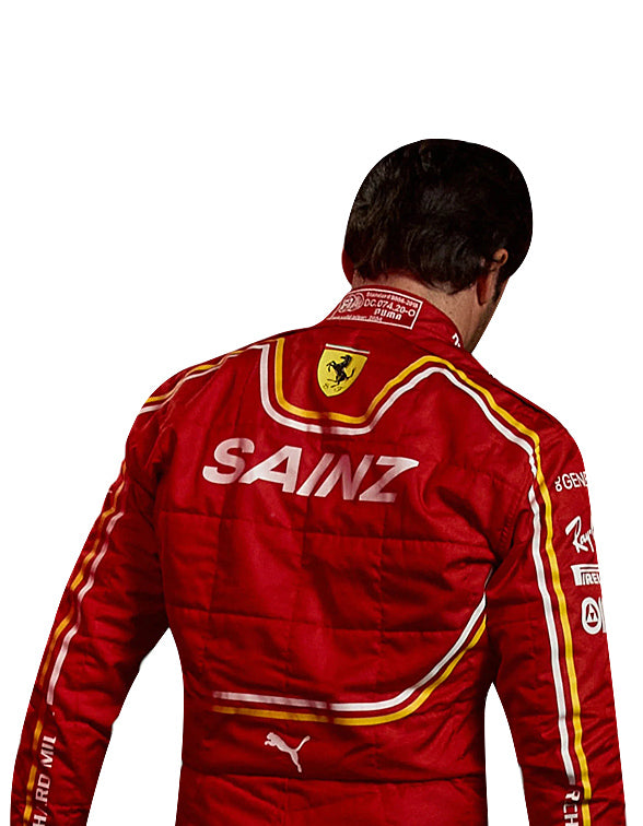 Carlos Sainz Ferrari F1 Racing Suit 2024 – Red Formula One Racewear
