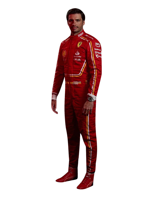 Carlos Sainz Ferrari F1 Racing Suit 2024 - Red F1 Racewear