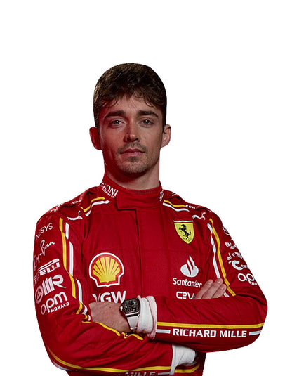 2024 Ferrari Style Racing Suit – Charles Leclerc Inspired Red Motorsport Driver Overall