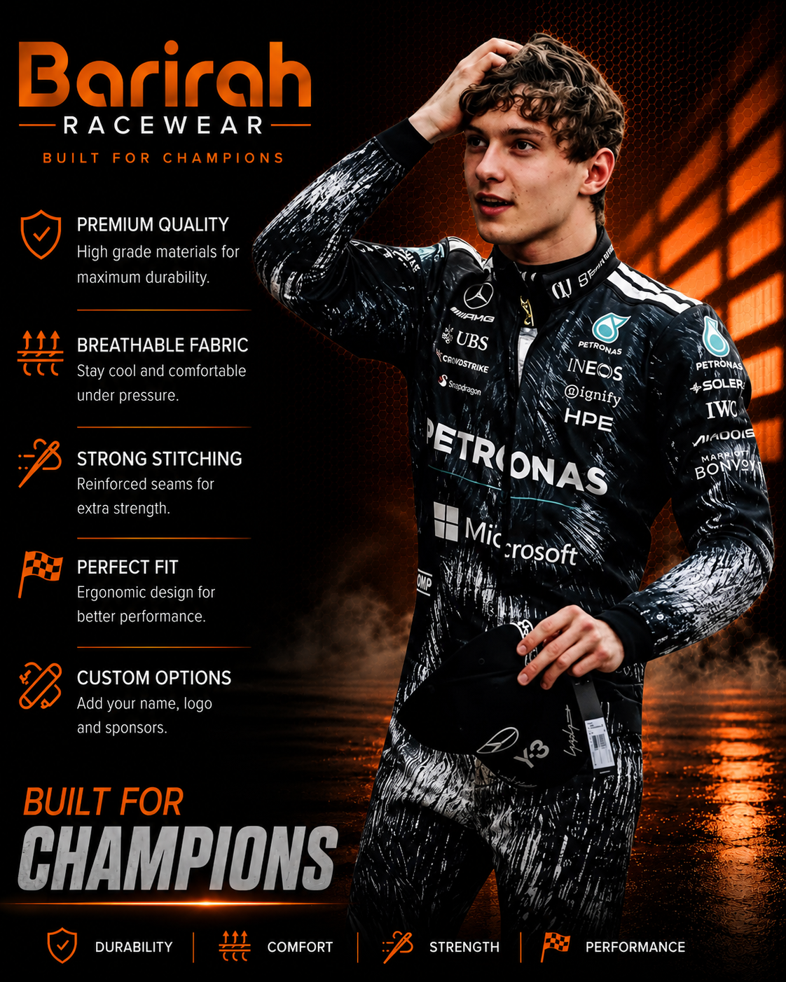 Andrea Kimi Antonelli 2026 Japanese GP Mercedes F1 Race Suit