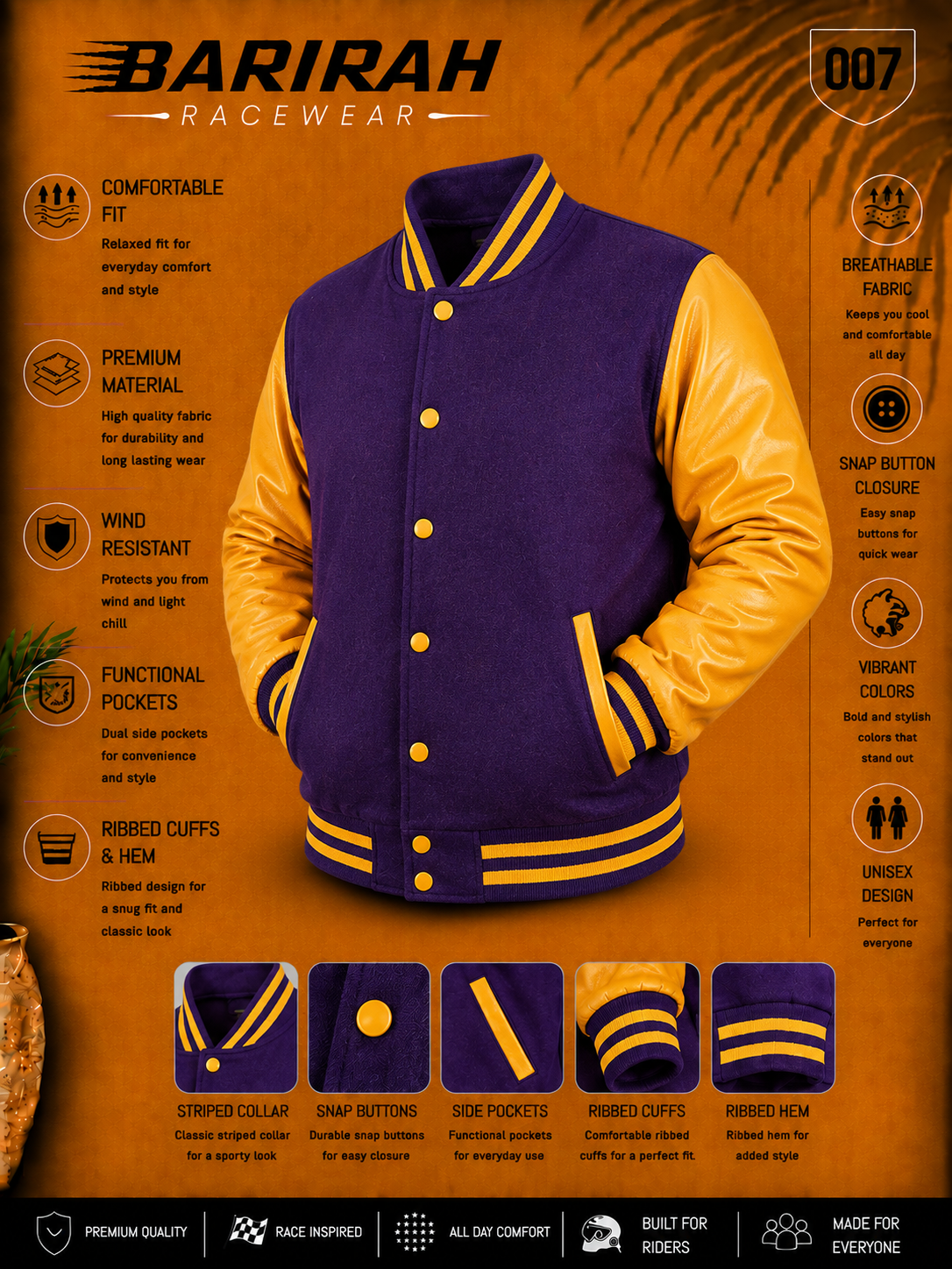 New Baseball Jacket - Digital Printed Made-to