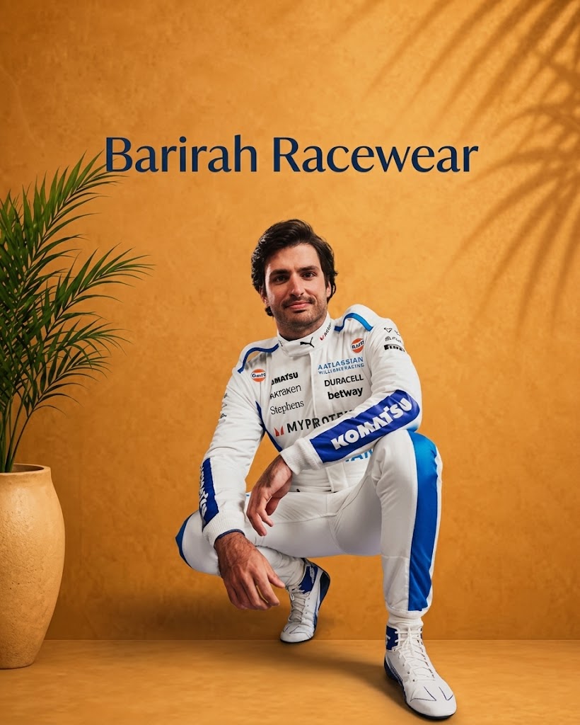 Handmade F1-style go-kart racing suit available in all sizes with customizable