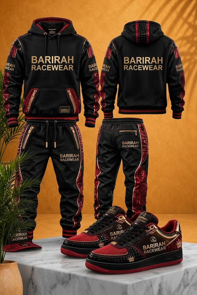 Men’s Fashion Hoodie, Trouser & Shoes Set | Barirah Racewear