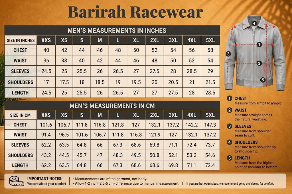 McLaren-Inspired Racing Jacket | Black & Orange Cotton Bomber | Barirah Racewear