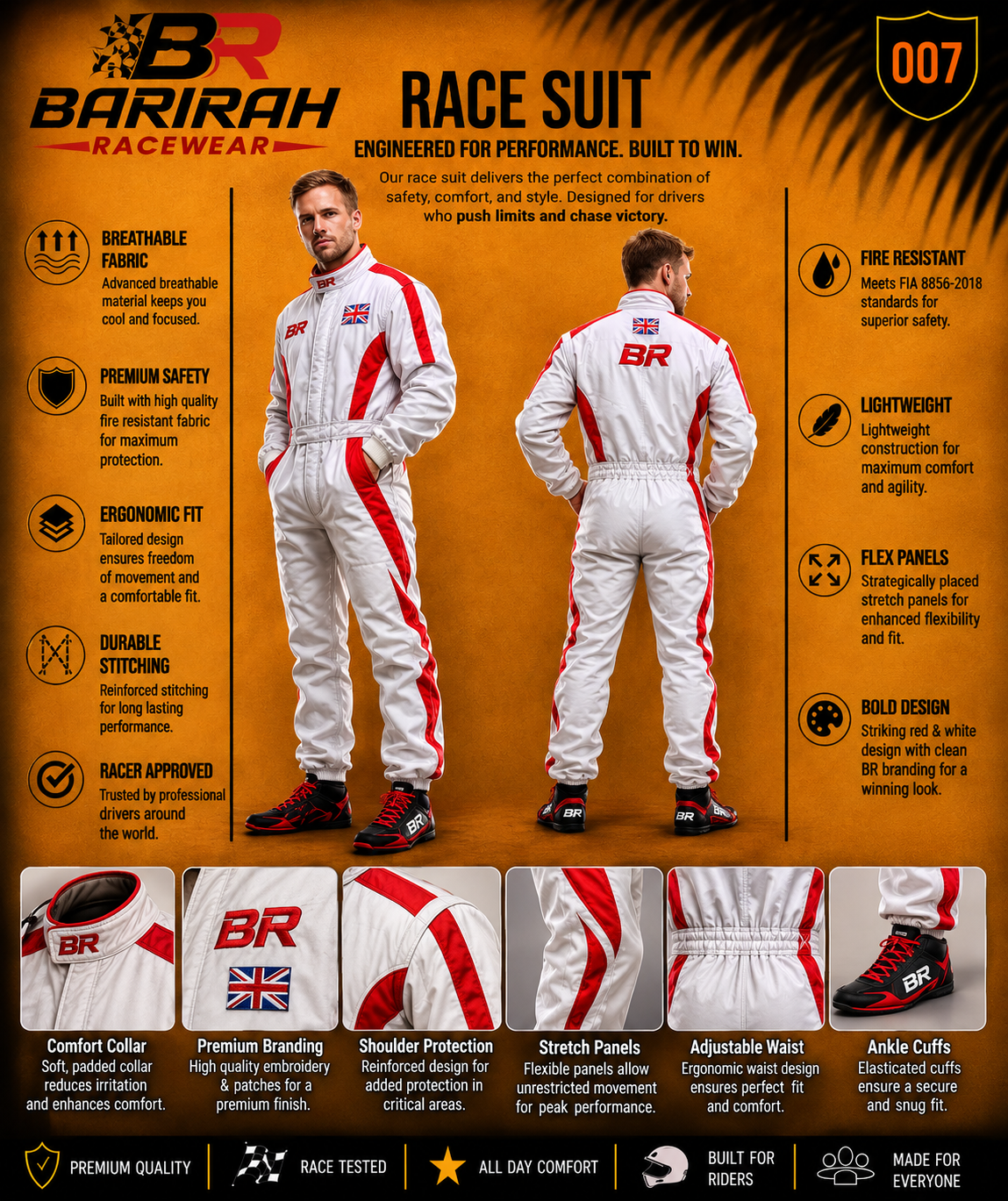 Go Kart Racing Suit Level 2 Digital Printed Kart Suit