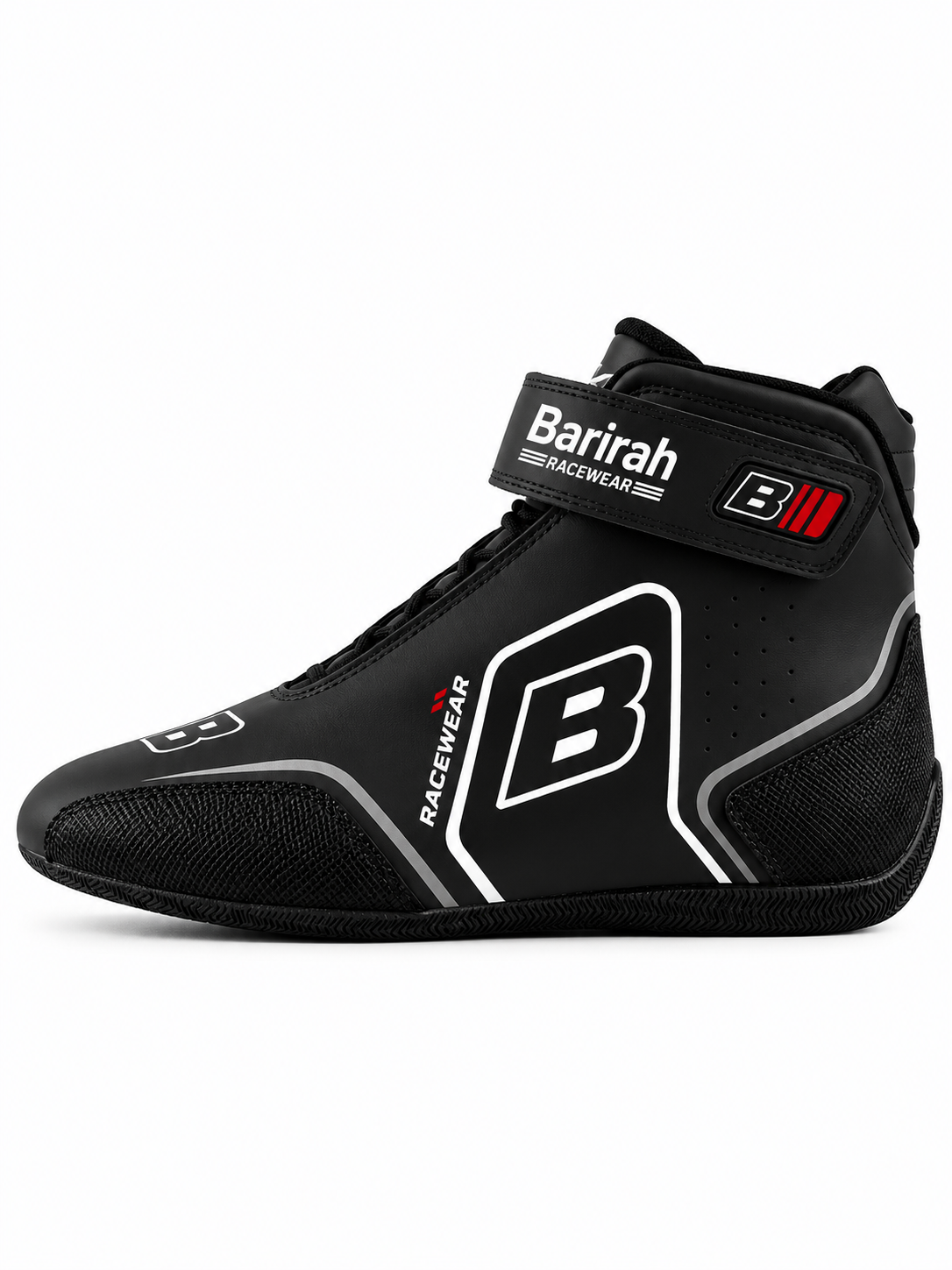 Barirah Racewear Premium Karting Racing Shoes – Professional Motorsport Driving Boots | Lightweight High-Grip Racing Footwear | Black