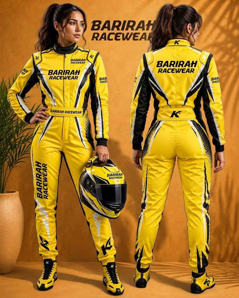 Customized women’s go-kart racing suit