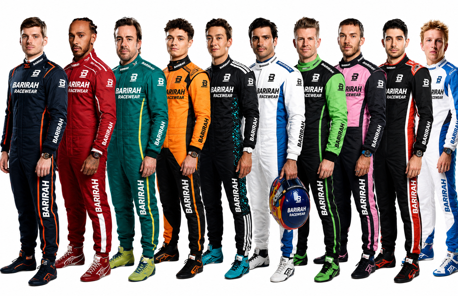 Barirah Racewear Professional Motorsport Racing Suits – Multi-Color Performance Collection