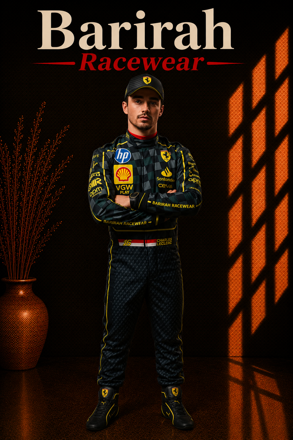 2025 Charles Leclerc HP CARBON FIBRE Ferrari F1 Race Suit