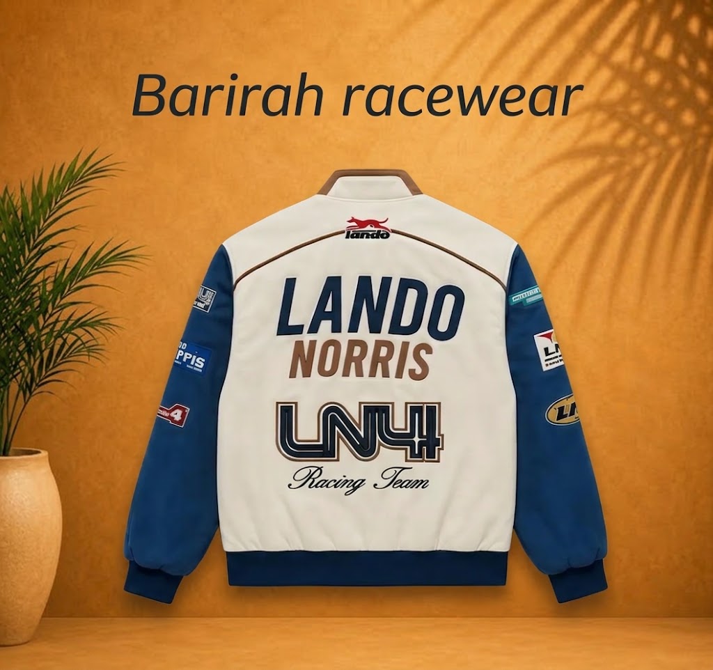 Vintage Lando Norris-Inspired Fully Embroidered Racing Jacket | Barirah Racewear
