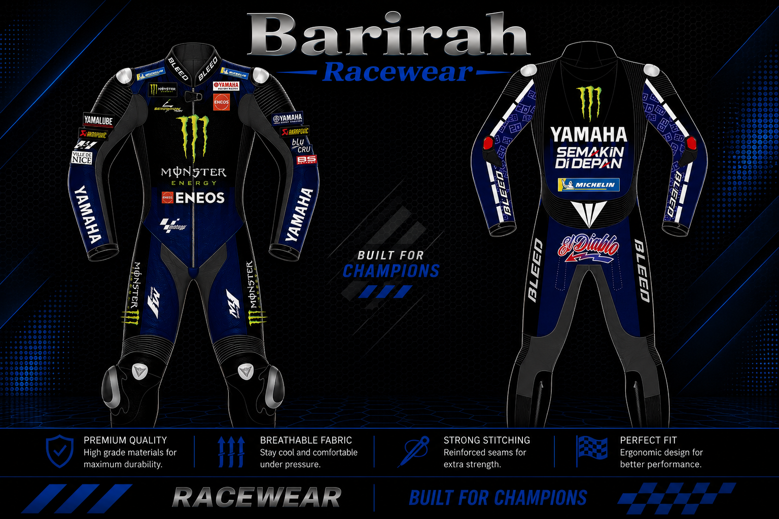Fabio Quartararo 2021 MotoGP Leather Race Suit