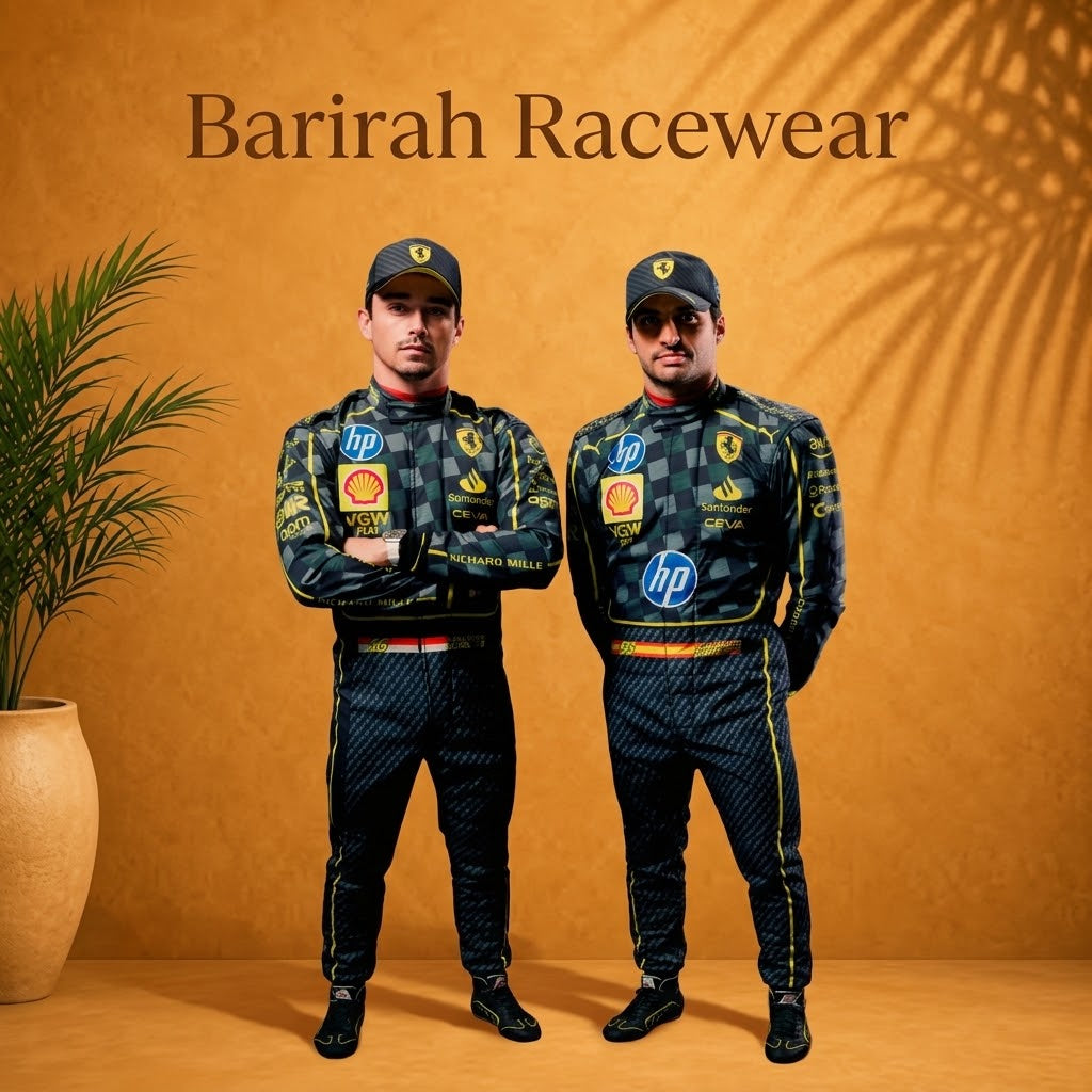 Ferrari Carlos Sainz Carbon-Fibre Inspired Italian GP Racing Suit | Barirah Racewear