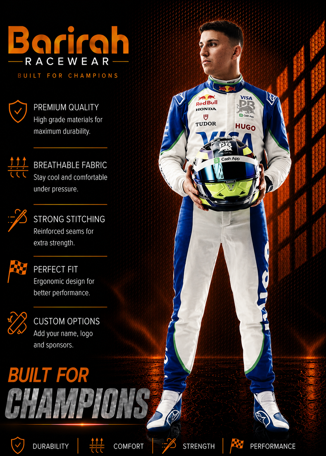 2025 Isack Hadjar VISA RB F1 Race Suit
